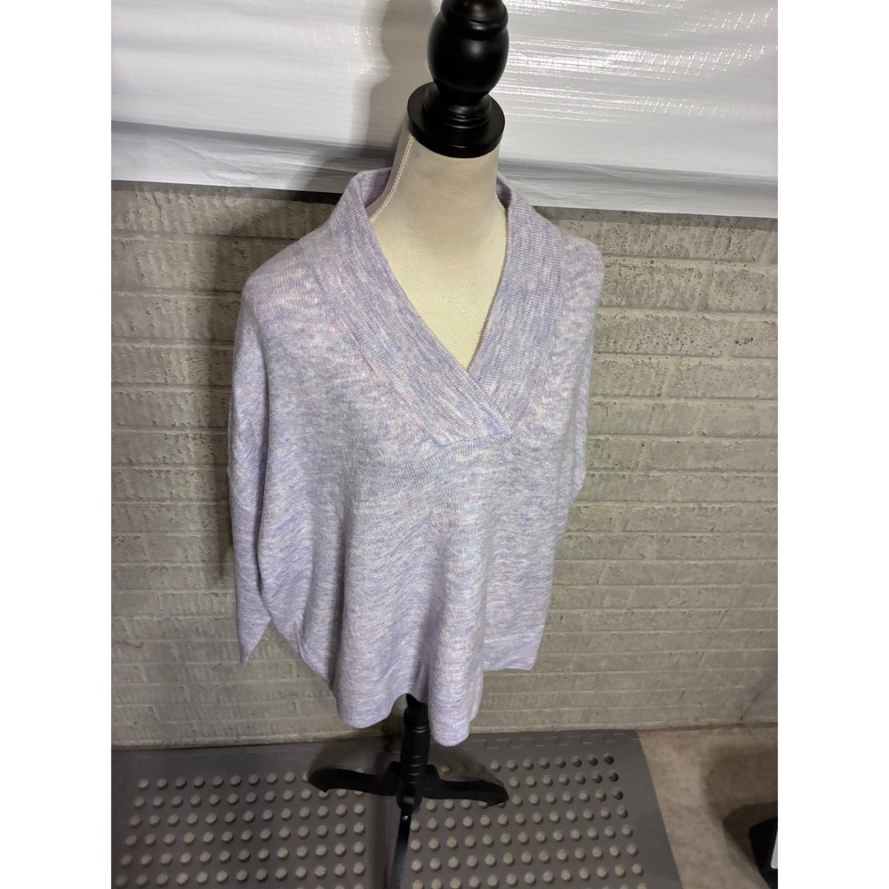 Stitchdrop Thistle Space Dye‎ Dolman Sleeve Crossover V-Neck Sweater Small NEW